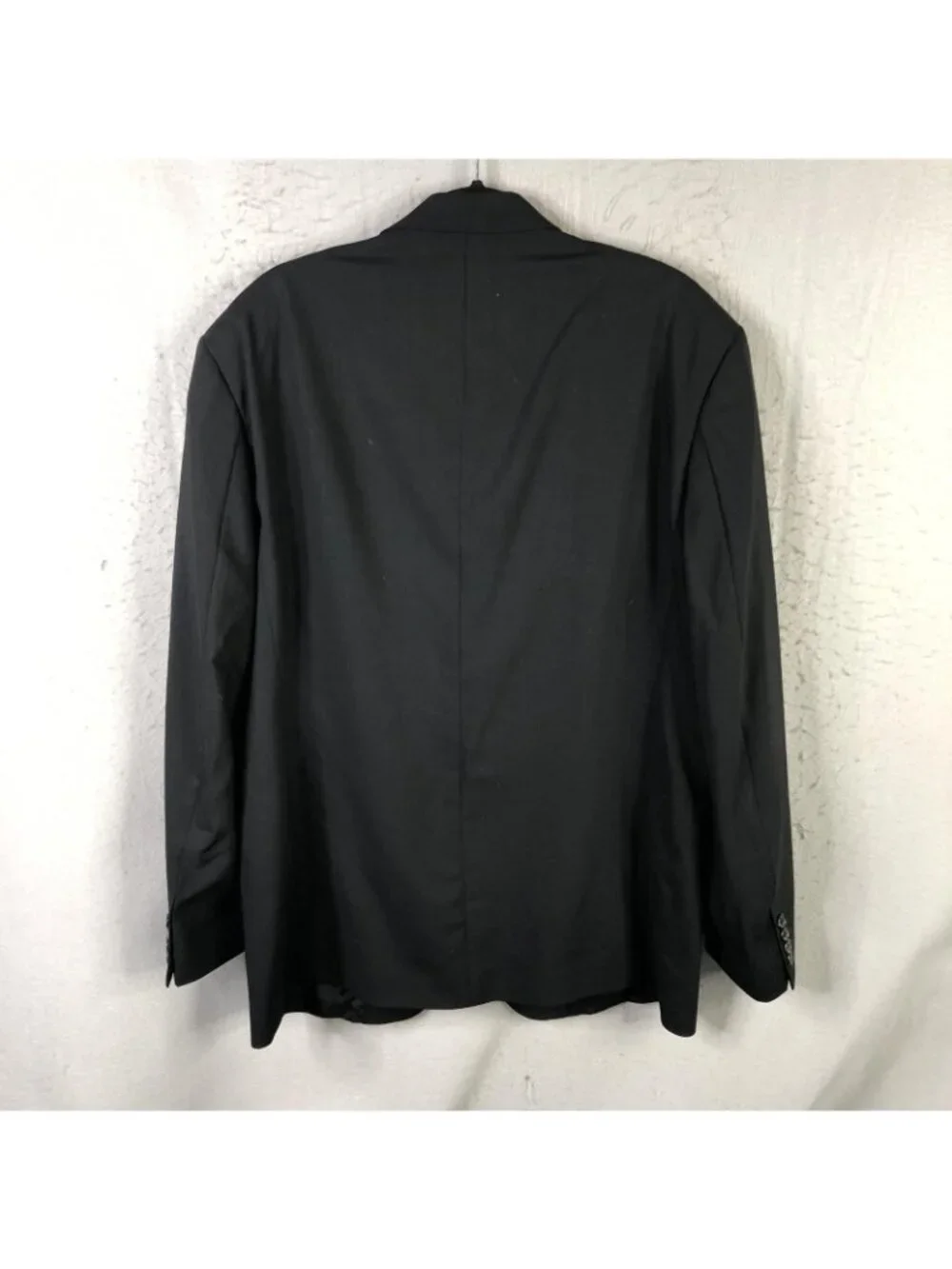 Hugo Boss Blazer Mens 44R Black Virgin Wool Suit Jacket 3 Button USA Business